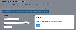 Inkoopadministratie - overbodige melding